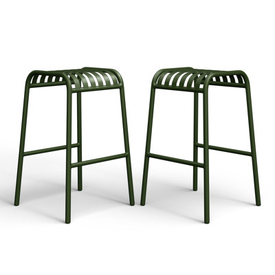 Abra 29.7'' Backless Outdoor Bar Stool