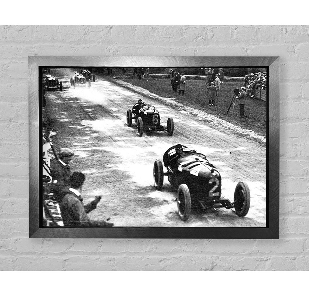 Vintage Formula One Crowd - Einzelner Bilderrahmen Kunstdrucke