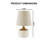 Kaden Beige Ceramic Beige Shade Table Lamp