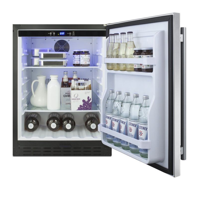 Summit 4.2 Cubic Feet Stainless Steel Undercounter Refrigerator