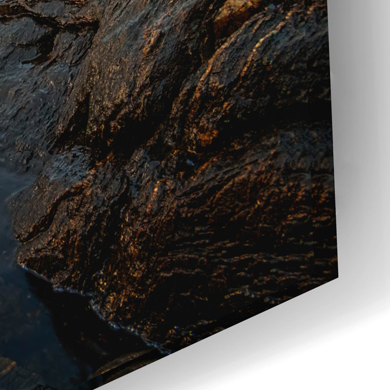 Art mural en verre Ebern Designs «Day Break» par Rick Berk, H 16 po x l 24 po x P 0,2 po