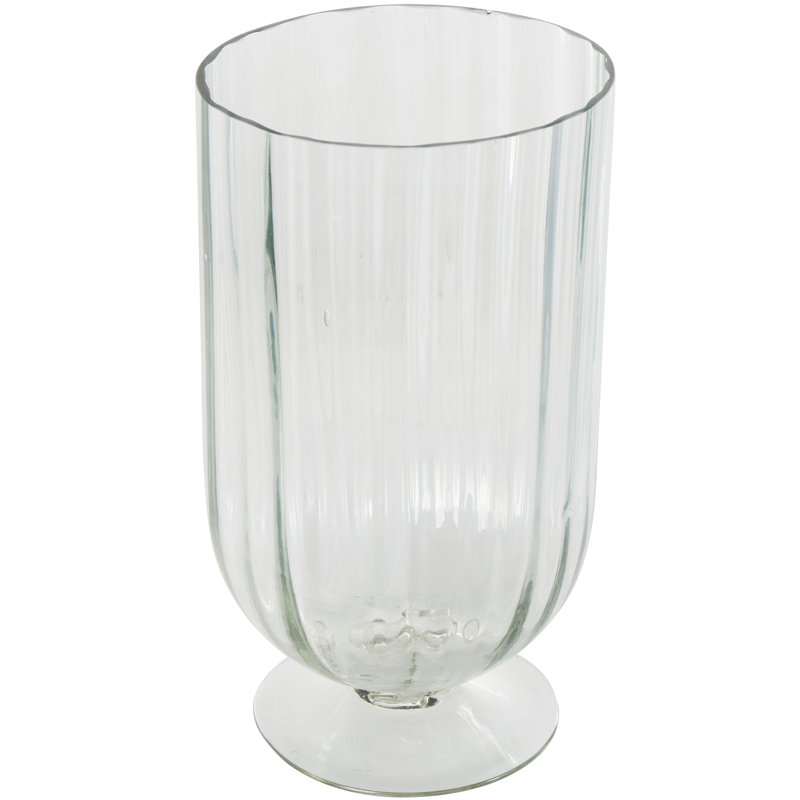 Porte-bougie nervuré en verre Perry and Grey, H 11 po x l 6 po x P 6 po