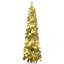 Arbre de Noël artificiel de 4 pi avec 4 branches, 225 branches floquées par la neige, 100 lumières DEL blanches ou colorées, forme Downswept
