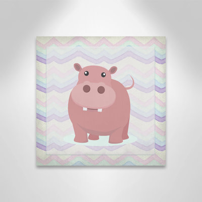 Pink Hippo Time' Wall Decal