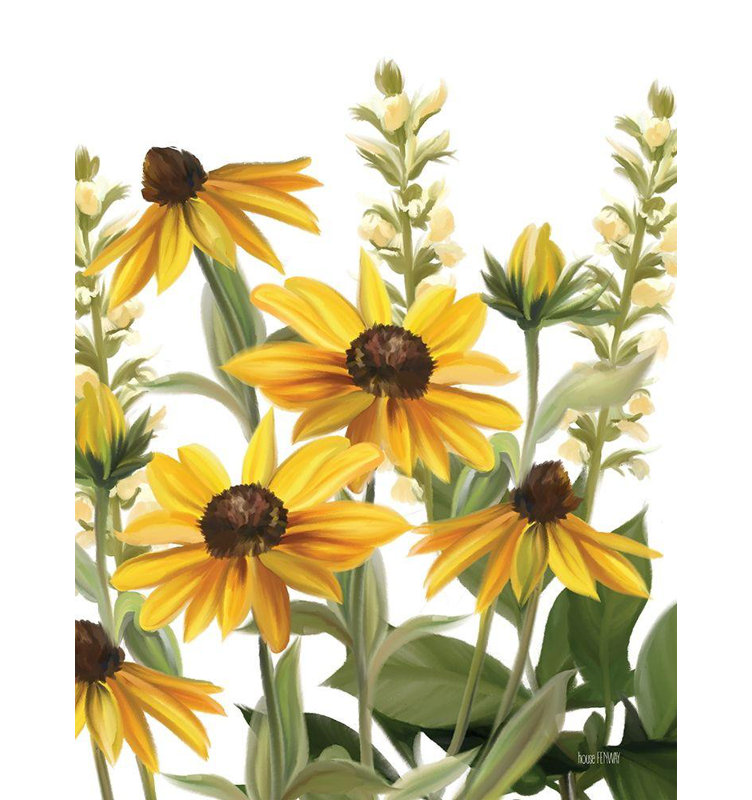 Toile tendue avec châssis Lark Manor ™ Fenway Gallery: Summer Susans, H 47 po x l 36 po