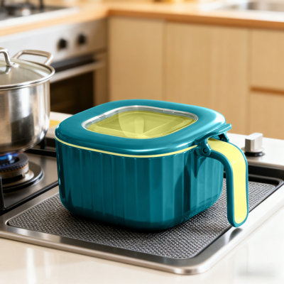Boîtes d'assaisonnement en plastique 4 compartiments pour épices avec couvercles Cuillères Boîte de rangement hermétique pour comptoir