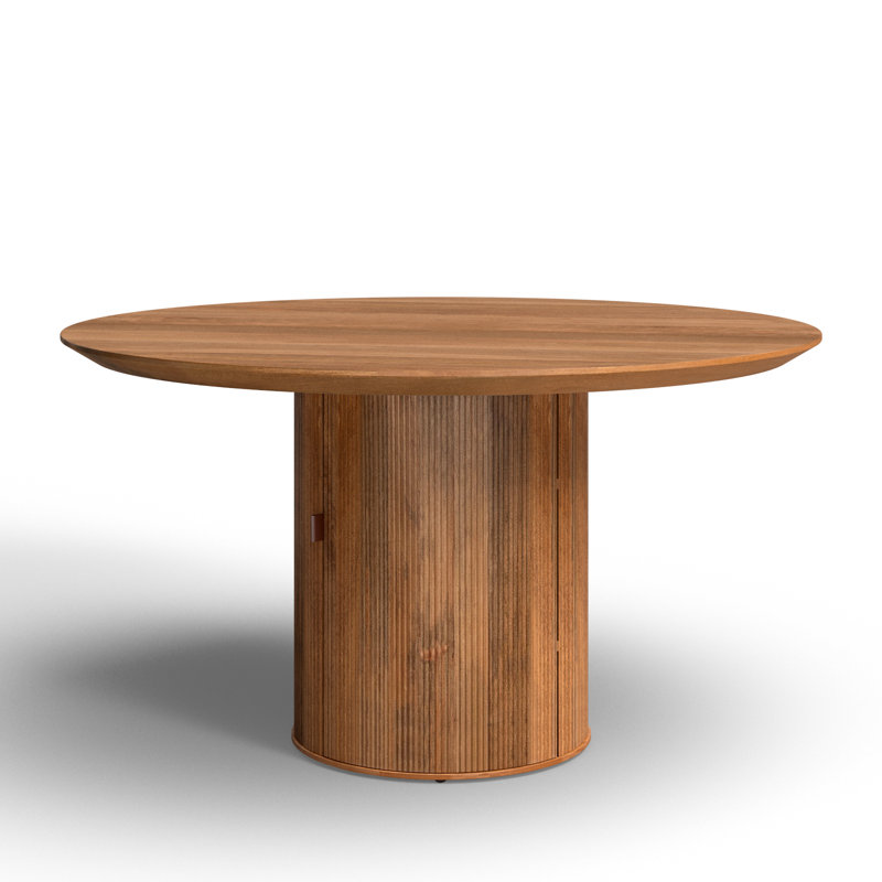 55.1'' Round Dining Table, Brown