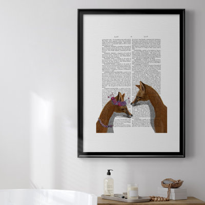 Fox Lovers, toile encadrée de qualité supérieure - prête à être accrochée