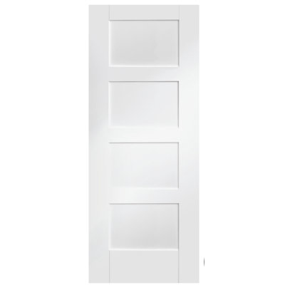 Internal White Primed Shaker 4 Panel Fire Door