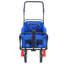 wagon pliant utilitaire d'extérieur pliable, chariot de jardin portatif pliant robuste, porte-gobelet, poignées réglables-114400029