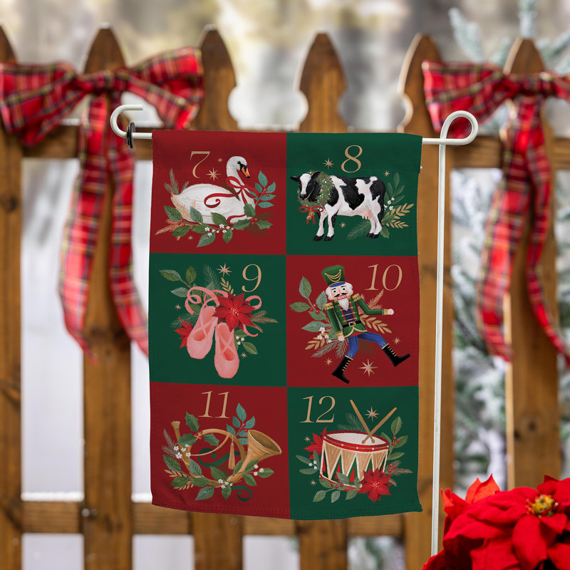 Drapeau de jardin 12 jours en suède de Noël