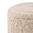Elegant Ivory 16" Round Storage Ottoman with Hidden Compartment