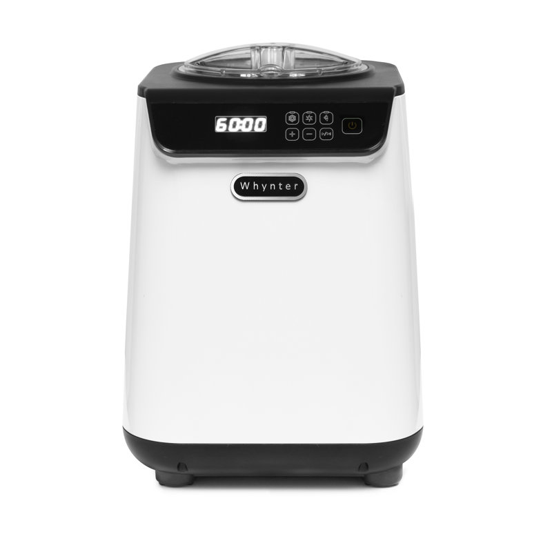 Sorbetière compacte automatique 1,28 pte avec cuve en acier inoxydable Whynter Icm-128Ws, Blanc