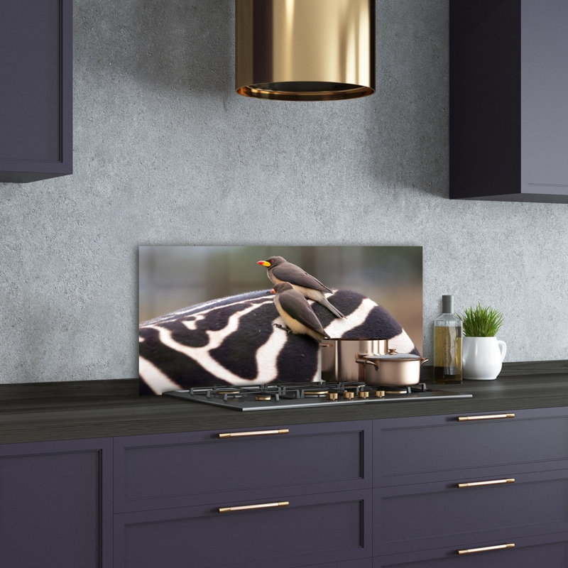 Loueen 50cm W x 100cm L Glass Peel and Stick Panel