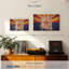 «State Map Over Arizona Flag», 3 pièces sur toile-98562202