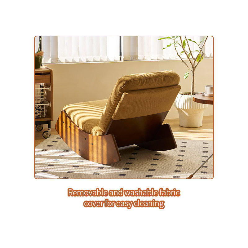 Comfortable Glider Rocking Chair, Dark Yellow