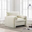 Fauteuil d'appoint simple avec revêtement en tissu résistant aux taches et rembourrage en mousse dense