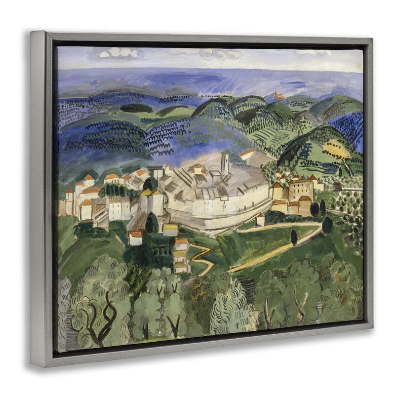 "Classic" par Raoul Duffy, Cadre flottant gris lustré, H 17 po x l 21 po