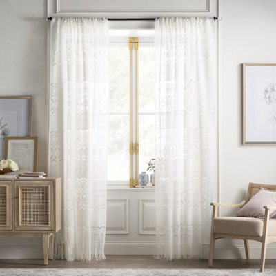 Cline Polyester Sheer Curtain Single Panel