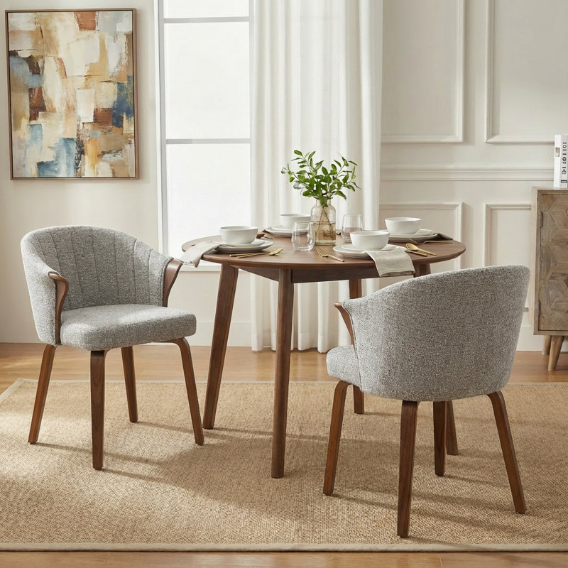 Devault Upholstered Dining Chair, Gray