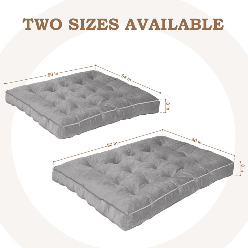  Coussin de canapé pliable de 8 pouces d'épaisseur, Queen