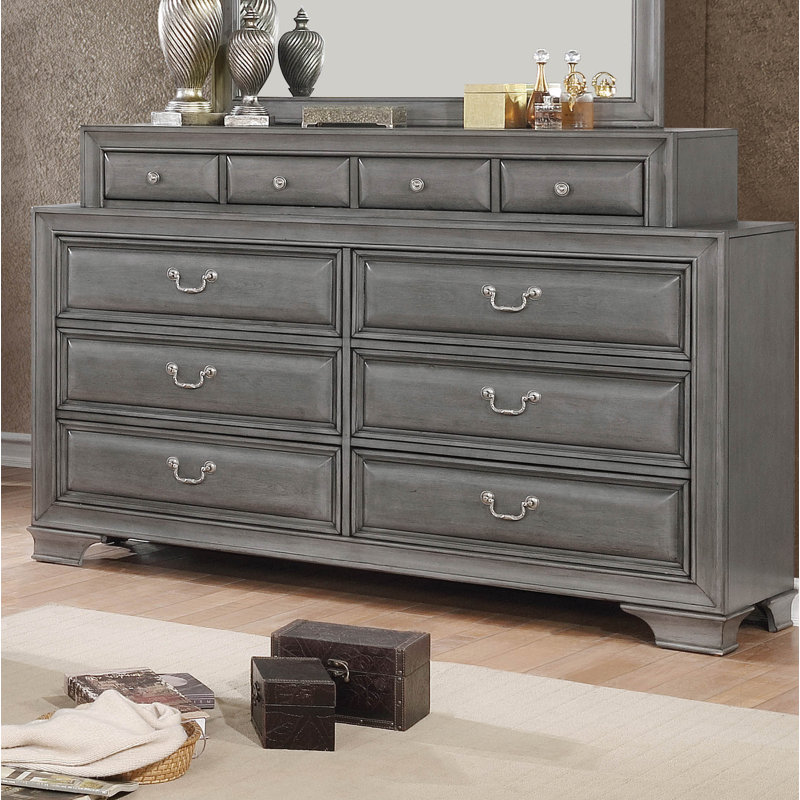 Goldene 66.5'' W 10 - Drawer Dresser, Gray