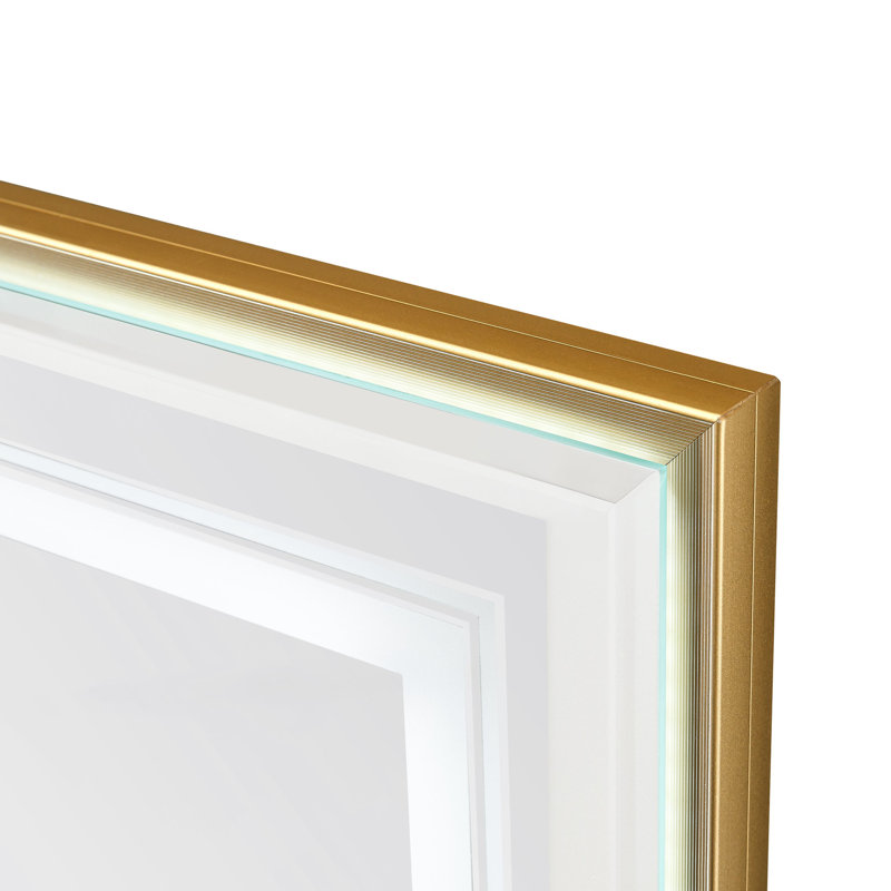 Miroir de salle de bain 40x30in, Doré, 29,24 po x 39,14 po