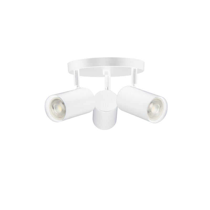 Éclairage sur rail 3 lumières Taylor, Blanc mat