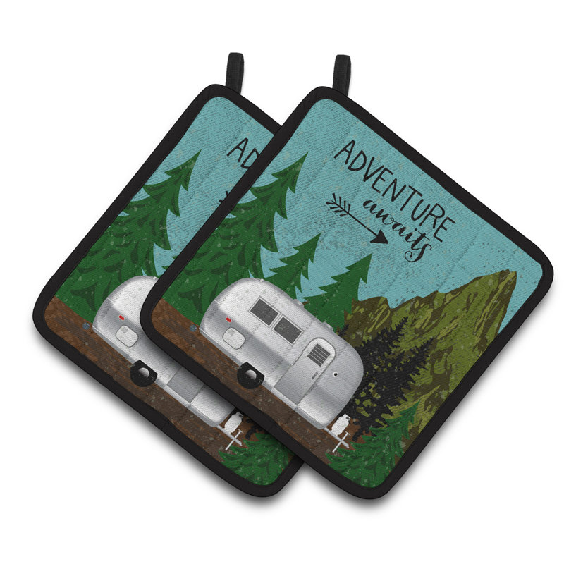 Cuisinier poignée de camping en carolines d’adventure await