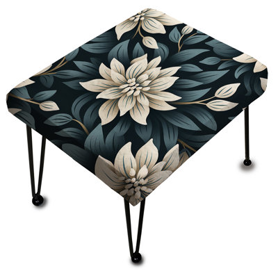 Essence monochrome - Repose-pieds rectangulaire floral