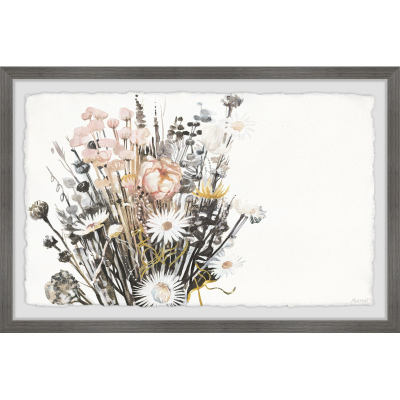 «Plantes à fleurs», reproduction encadrée, H 12 po x l 18 po x P 1,5 po