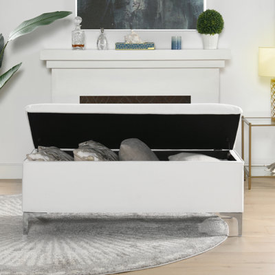 Elyssa Polyester Upholstered Storage Bench