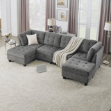 57" Wide Reversible Modular Seating Component Sectional with Ottoman,sectional sofa,sectional couch