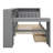 Streamlined Bed With Storage Racks, Drawers, Power Charging Outlet, LED Illumination, And Workstation-222025801-222025800