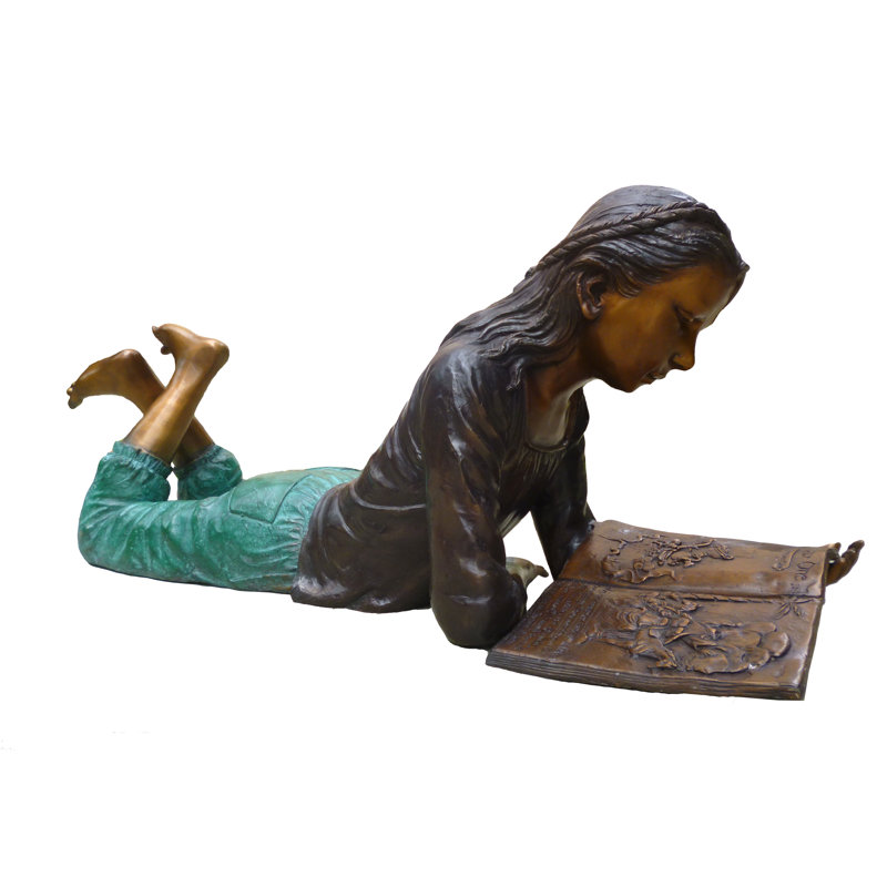 Statue de livres pour lecture fille Leeton