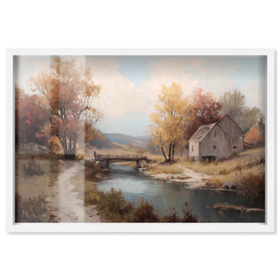«Over the Bridge Shadowbox Print Vintage Decor» par Art Remedy