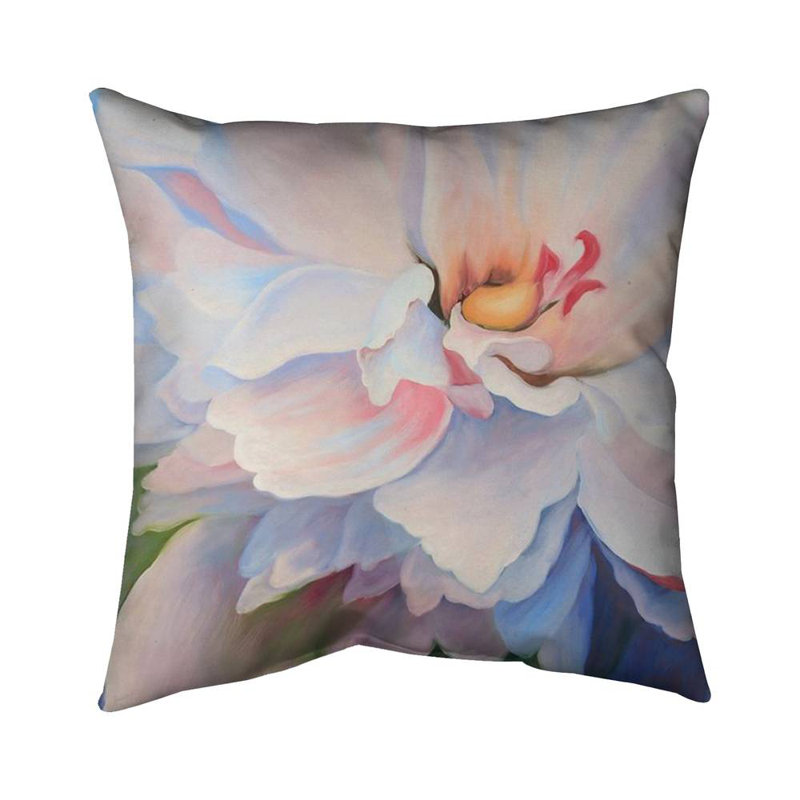 Pastel colored flower - 20"x20" Throw pillow cover - Poly twill - Print on demand