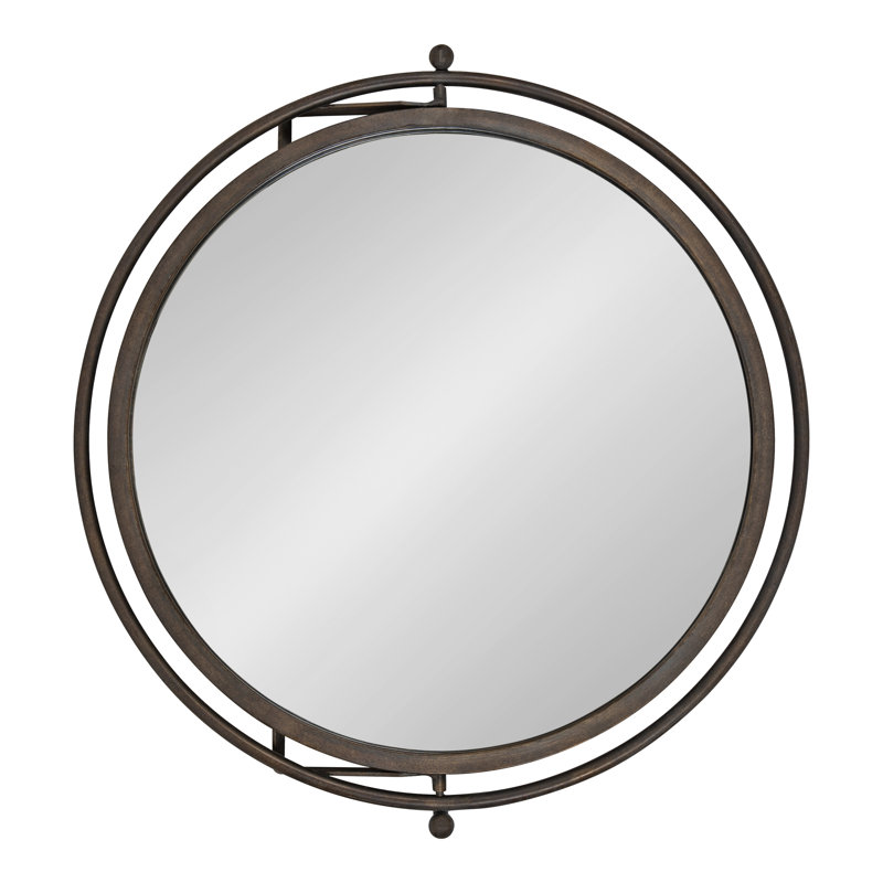 Menderes Metal Flat Mirror, Silver, 22.5" H x 21" W