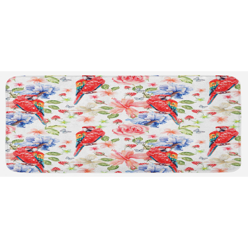 Tapis de cuisine perroquet