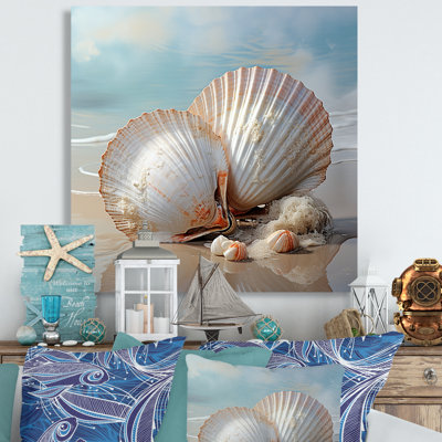 Photographie de coquillage blanc minimaliste I sur toile