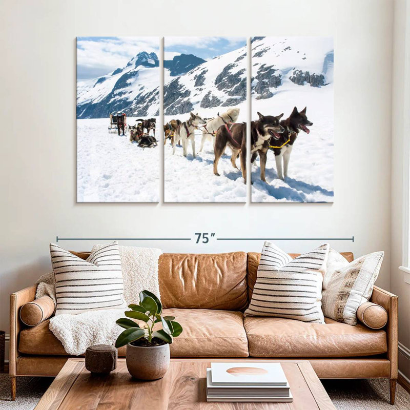 Brampt Alaska Dog Sledding, 42" H x 65" W