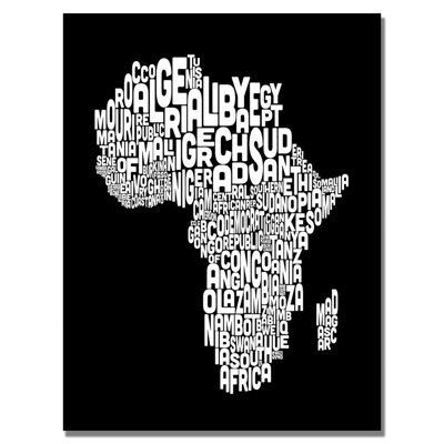 " Africa Font World Map " by Michael Tompsett