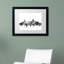 « charlotte nc horizon b&w », reproduction d’impression sur toile encadrée-17765789