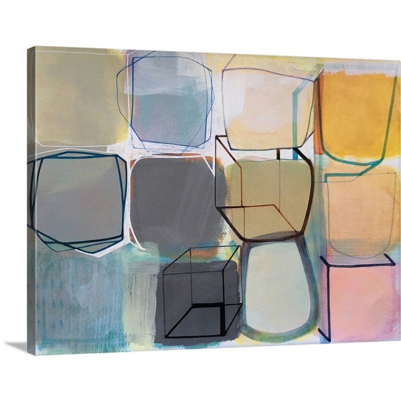 Reproduction d’art sur toile, "Paper abstract 2" par Naomi Taitz Duffy, Toile tendue, H 18 po x l 24 po x 1,25 po