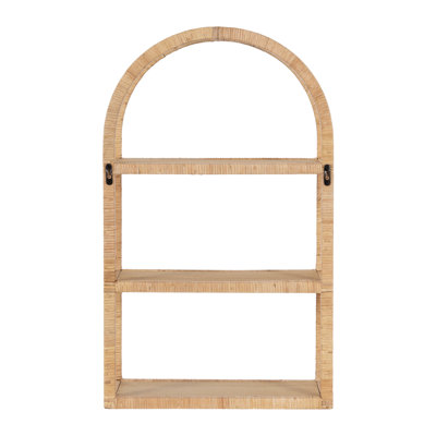 Rahmati Arched Rattan Wall Shelf