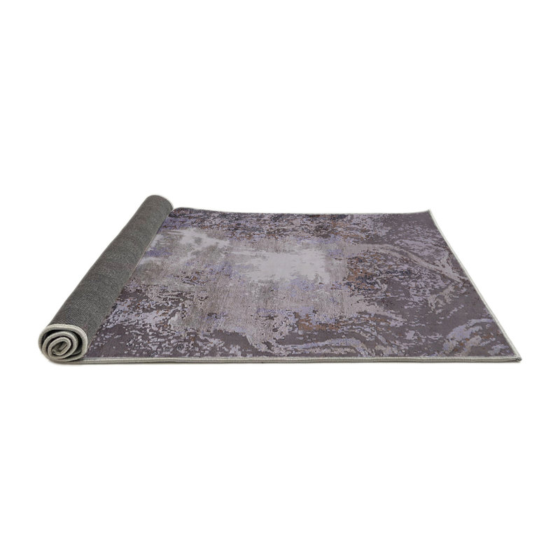 Tapis abstrait gris, Rond 7 pi
