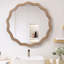 Miroir mural rond en bois 23,62 pouces
