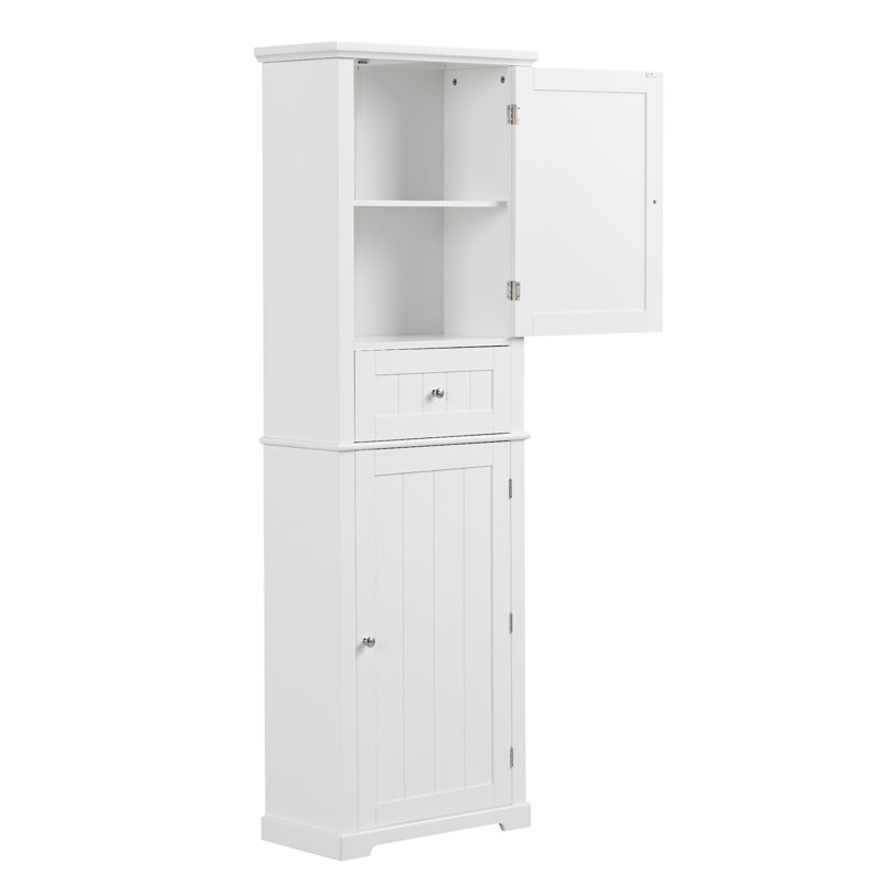 Grande armoire de rangement pour salle de bain, H 67,7 po x l 22 po x P 11 po, Blanc