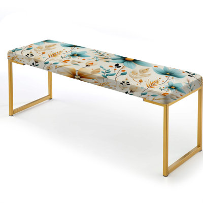Banc rembourré or