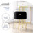 Round Pleated Velvet Ottoman with Storage-1534620954-1534620949